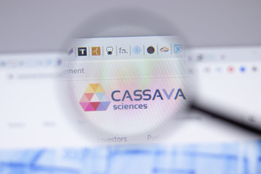 Cassava Sciences company logo icon on website. -- biotech coverage from STAT