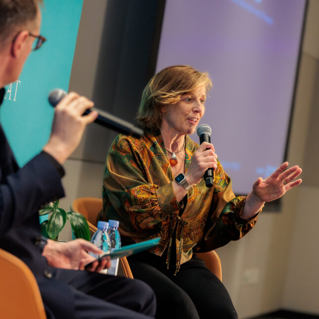 Susan Galbraith of AstraZeneca gestures while speaking – pharma coverage from STAT